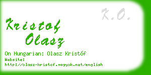 kristof olasz business card