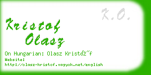 kristof olasz business card